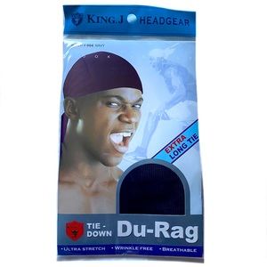 Extra long tie-down durags navy blue